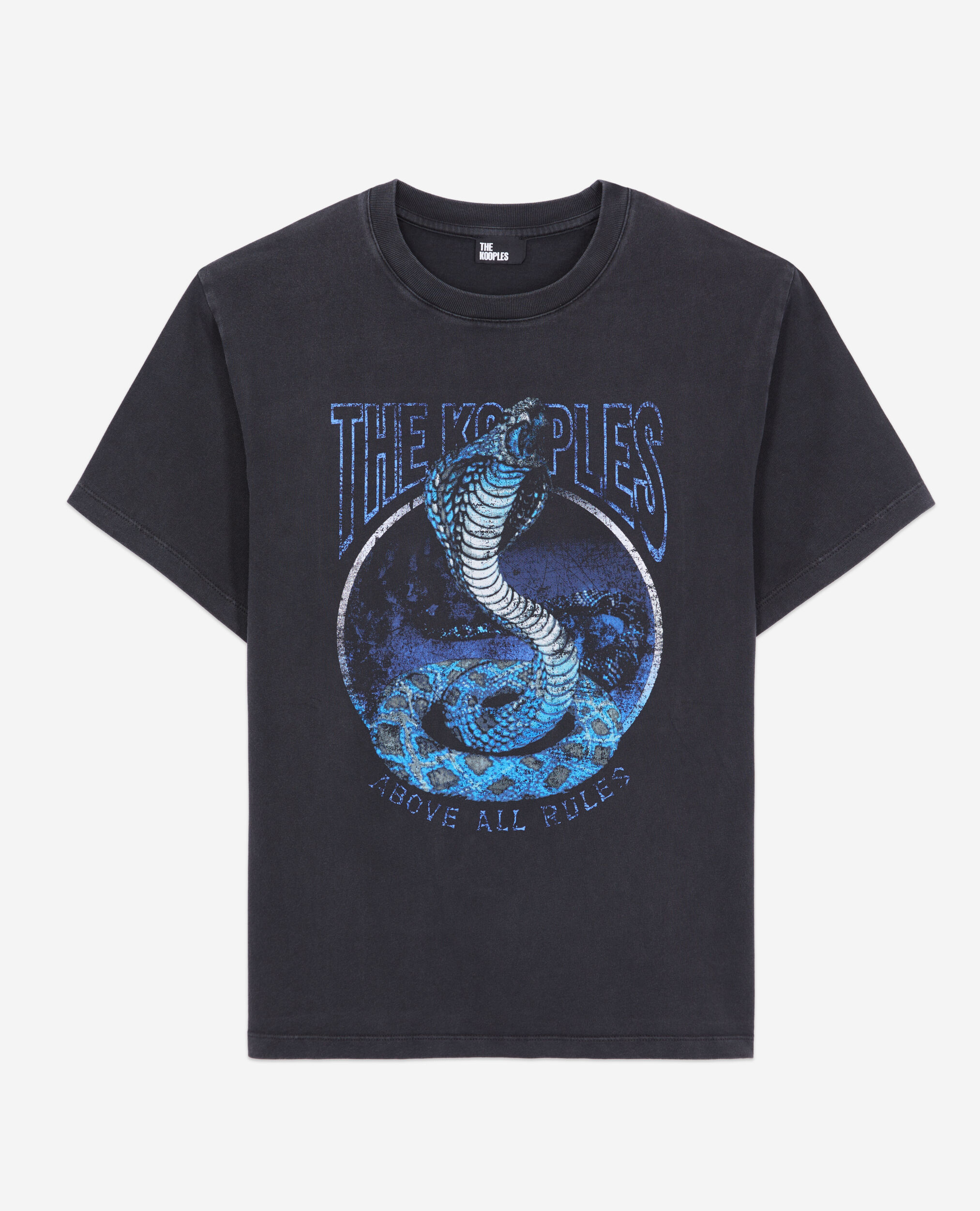 T-shirt Femme noir avec sérigraphie Cobra, BLACK BLUE, hi-res image number null
