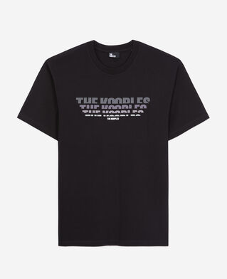 The Kooples H BLACK men's black t-shirt with color gradient logo serigraphy