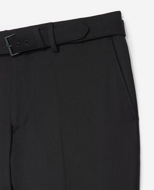 The Kooples HOMME BLACK pantalon de costume super 100's en laine noir