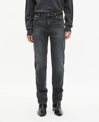 The Kooples HOMME BLACK WASHED jean slim noir d&eacute;lav&eacute;