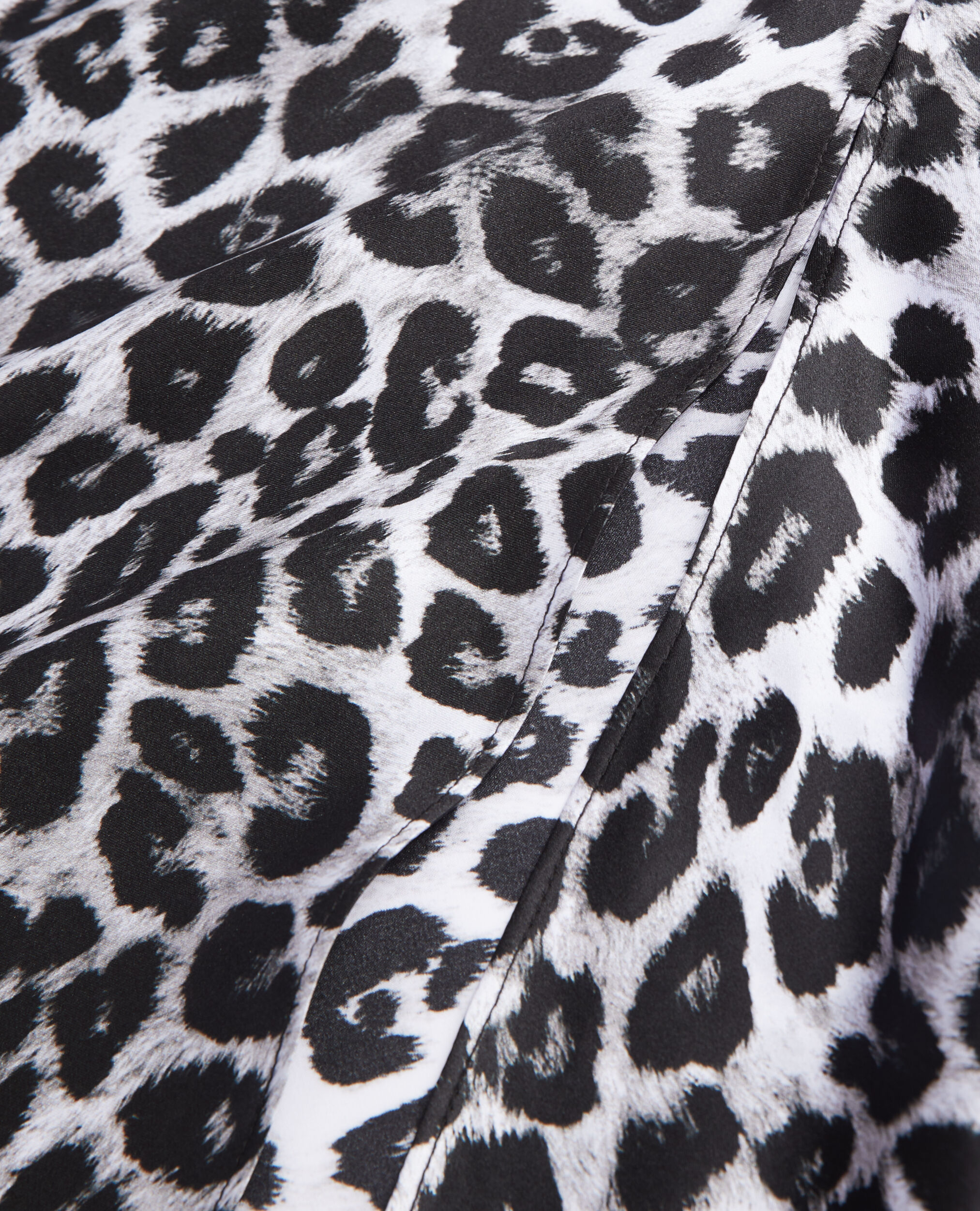 Jupe longue imprimée en soie, BLACK WHITE LEOPARD, hi-res image number null