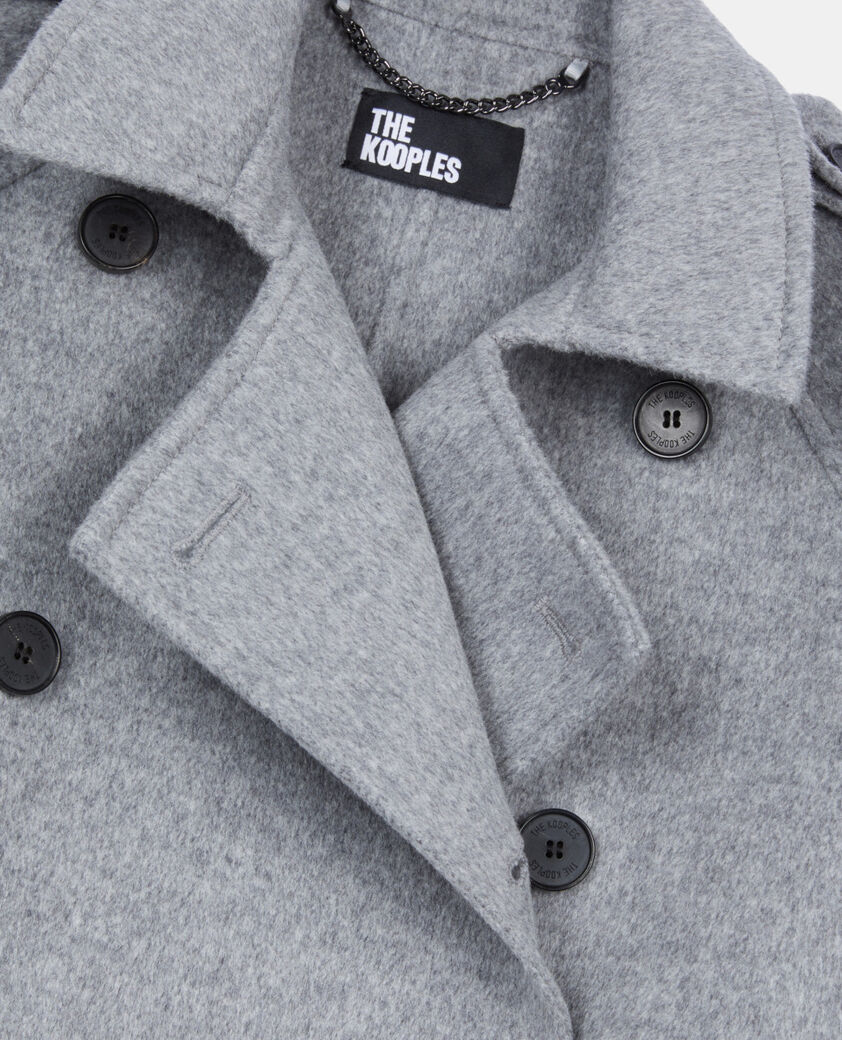 The Kooples FEMME GREY manteau style trench gris