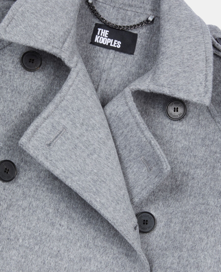 The Kooples F GREY grey trench style coat