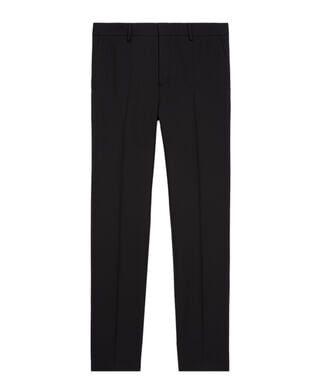 The Kooples HOMME BLACK pantalon de costume en laine ajusté noir