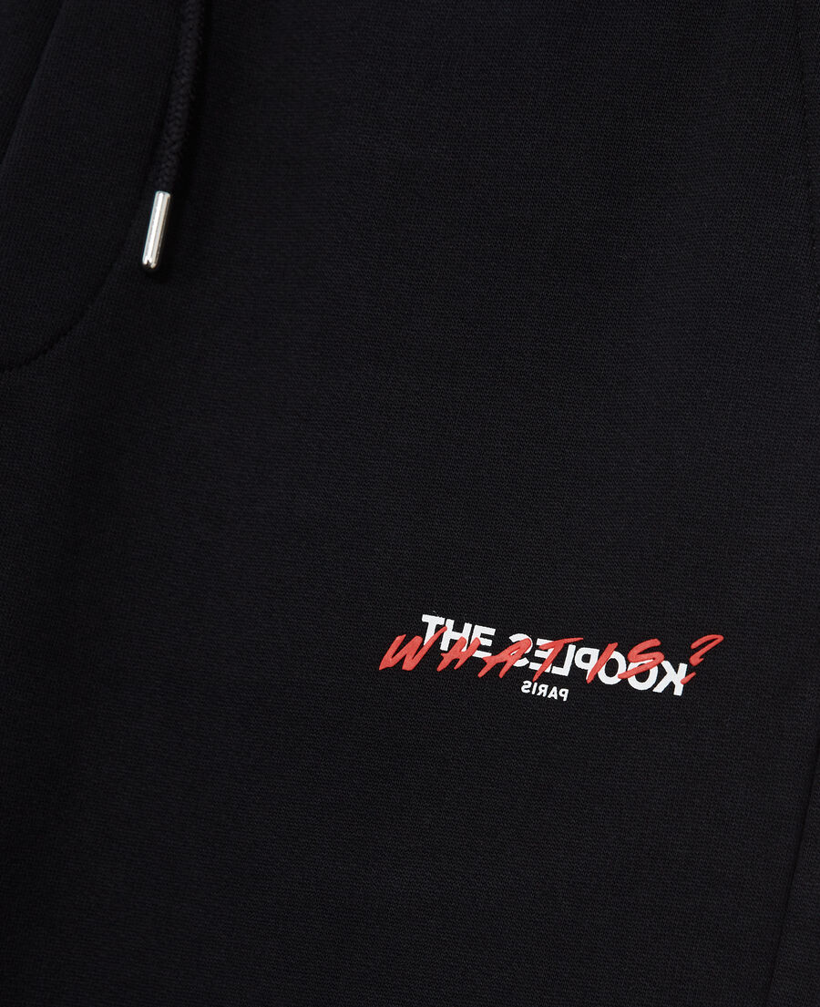 black joggers with small the kooples logo