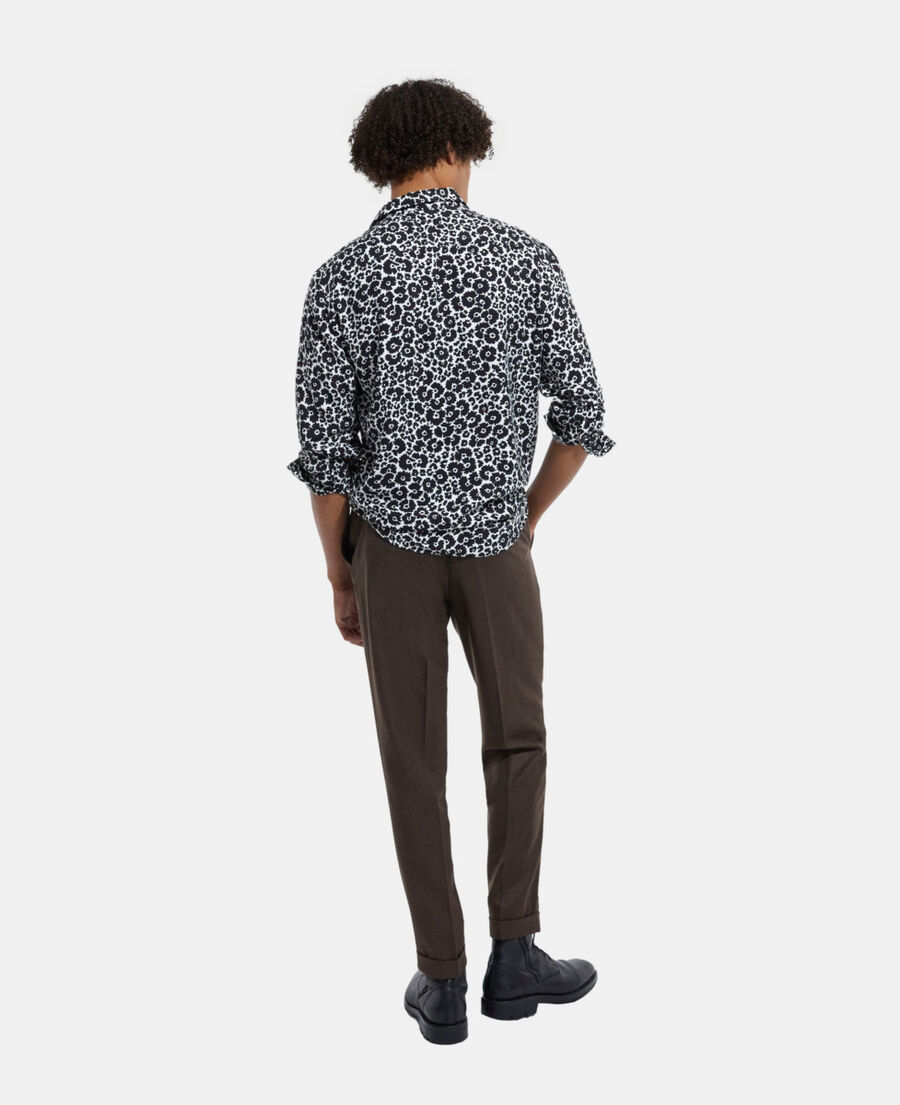 floral shirt with classic collar