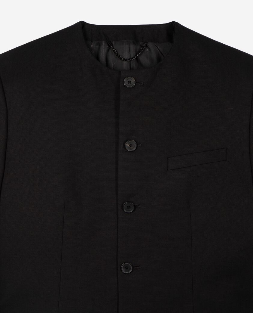 The Kooples MEN BLACK black collarless jacket