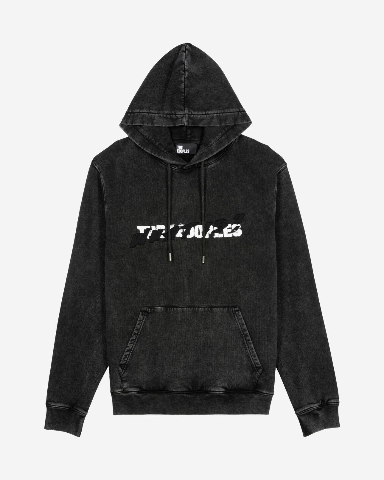 The Kooples HOMME BLACK WASHED sweatshirt à capuche what is noir
