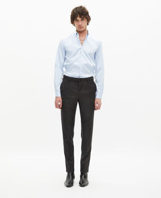 The Kooples MEN LIGHT BLUE sky blue classic collar shirt