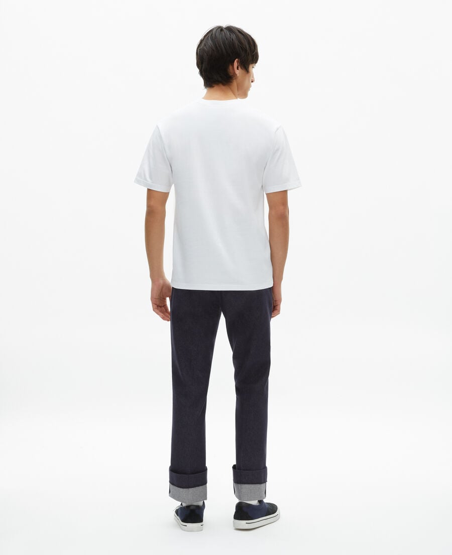 The Kooples MEN WHITE t-shirt with white flocking