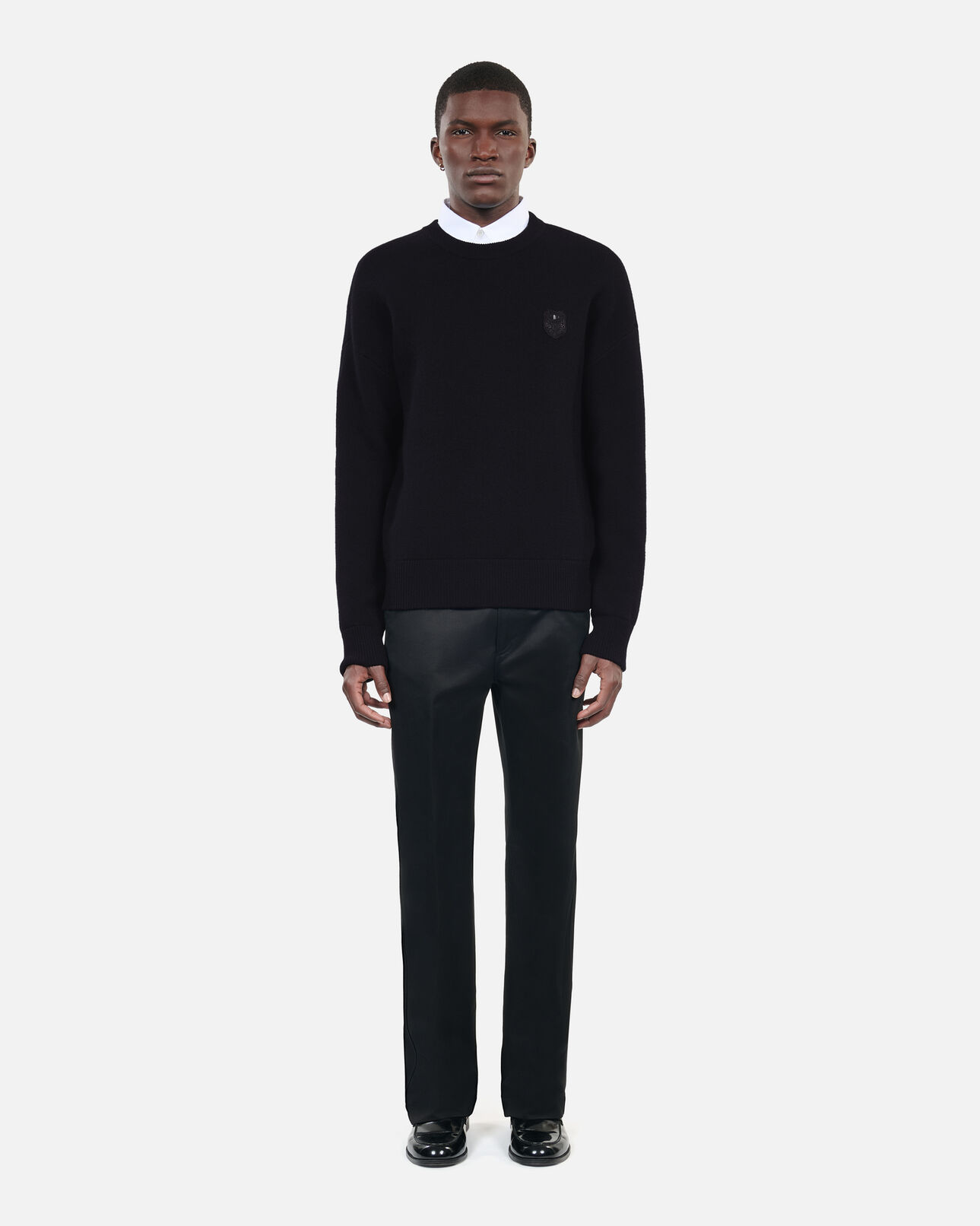 The Kooples HOMME BLACK pull en laine noir