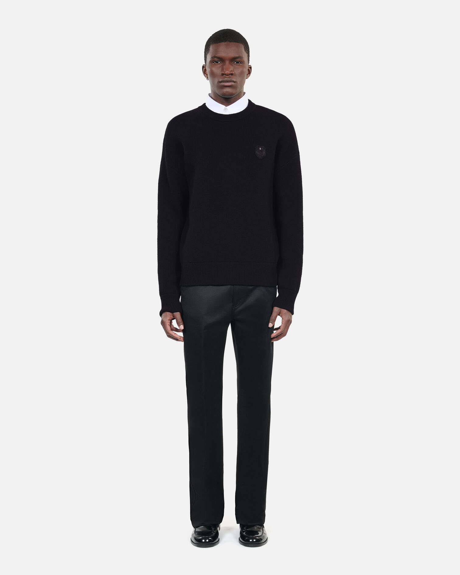 Pull en laine noir, BLACK, hi-res image number null
