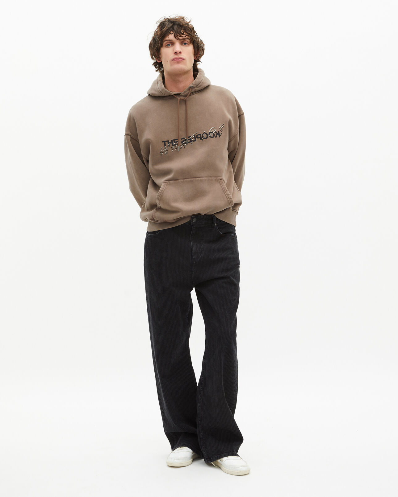 The Kooples MEN CHOCOLATE light brown what is hooded sweatshirt