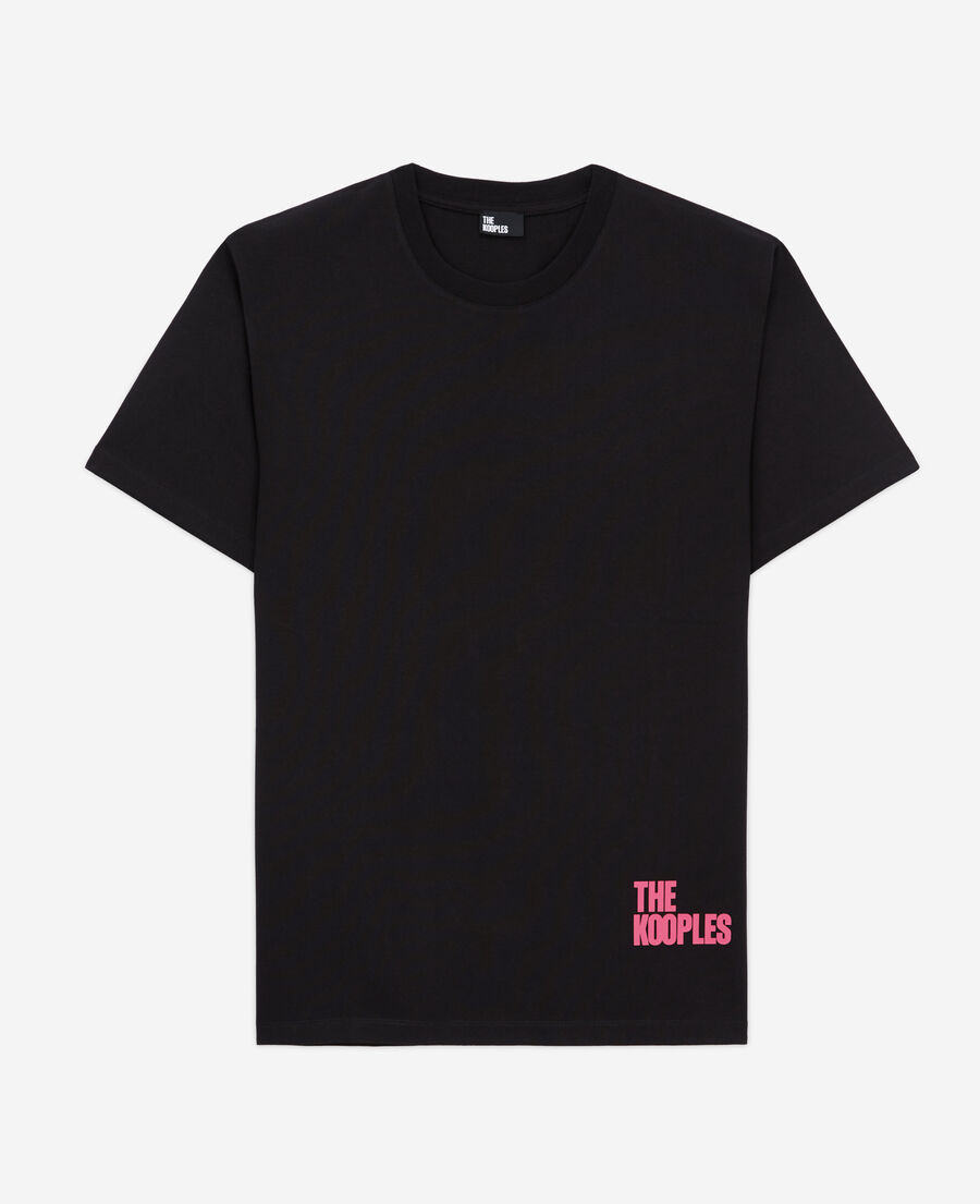t-shirt noir sérigraphié logo dégradé