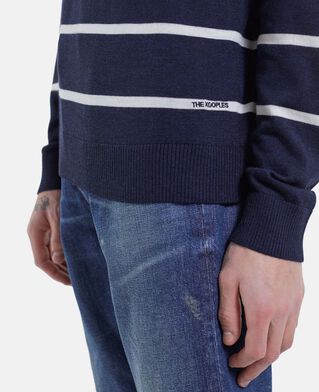 The Kooples H DARK NAVY-ECRU merino wool sweater