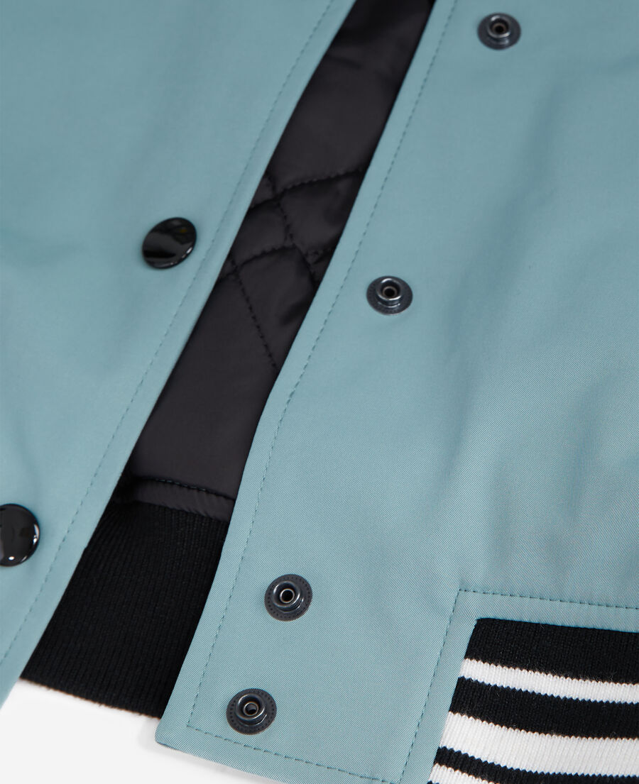 blouson court avec patchwork multicouleur