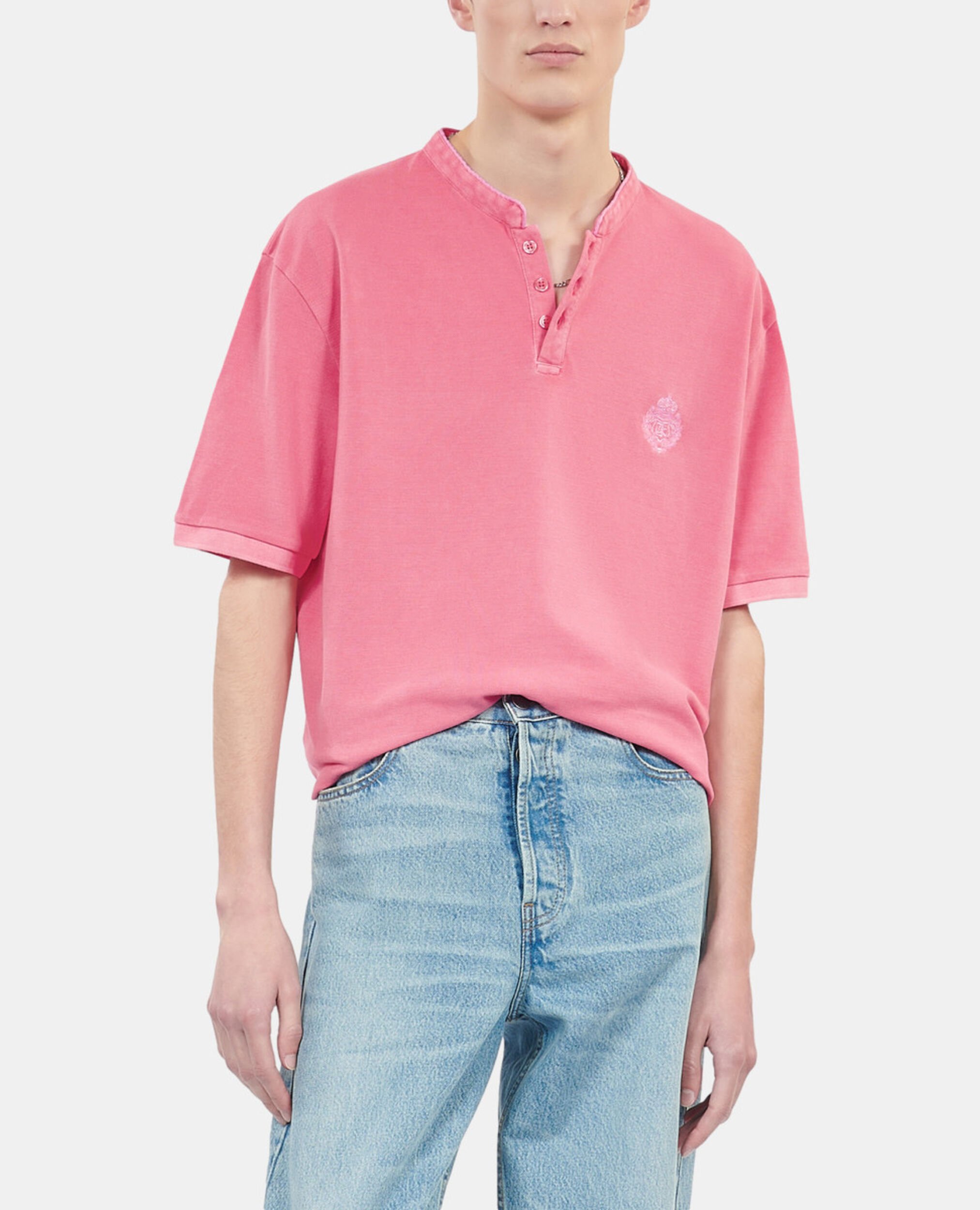 Polo en coton piqué rose, SWEET PINK, hi-res image number null