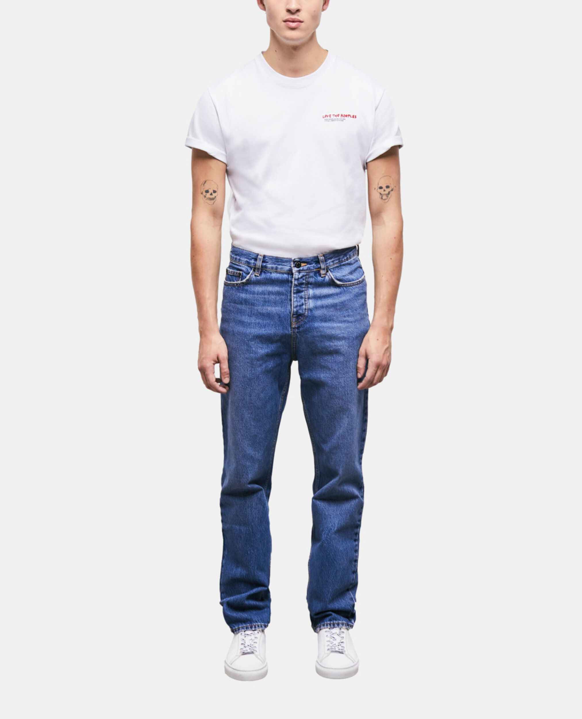 Vaqueros rectos azules, BLUE DENIM, hi-res image number null
