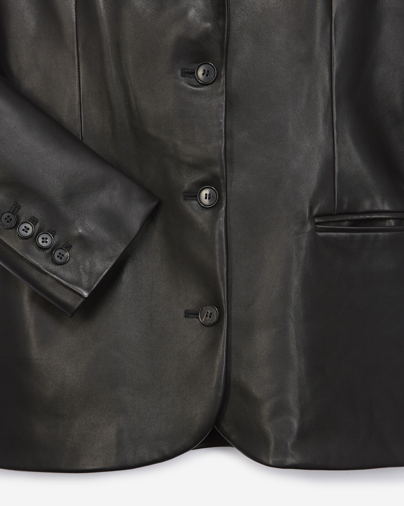 The Kooples DAMEN BLACK lederjacke schwarz locker jackenstil