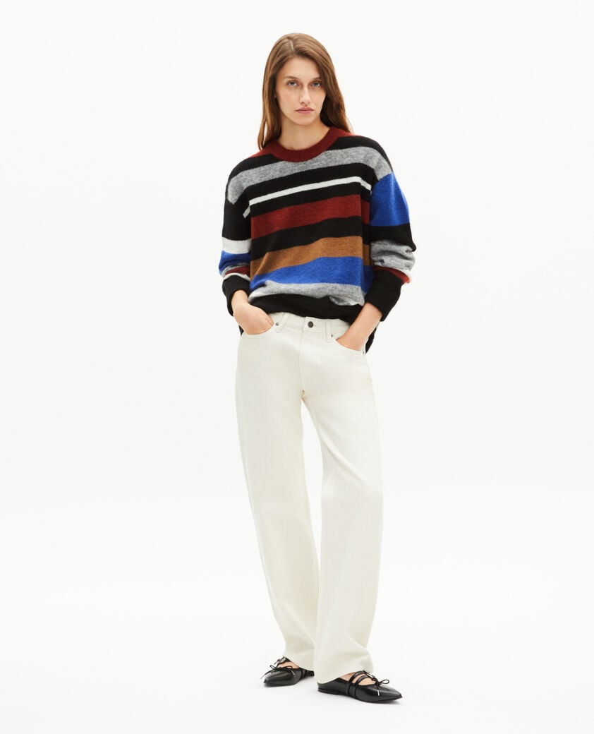 The Kooples FEMME MULTICOLOR pull en laine mélangée à rayures multicolores