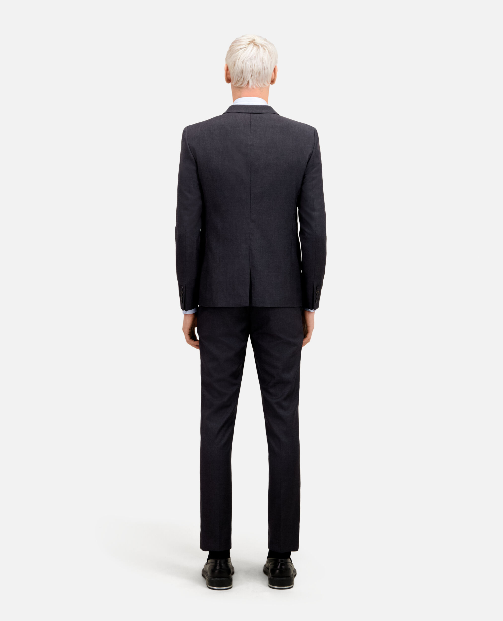 Grey wool suit jacket top