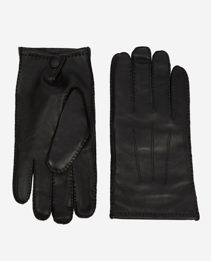 The Kooples MEN BLACK black leather gloves