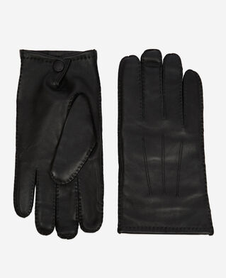 The Kooples MEN BLACK black leather gloves