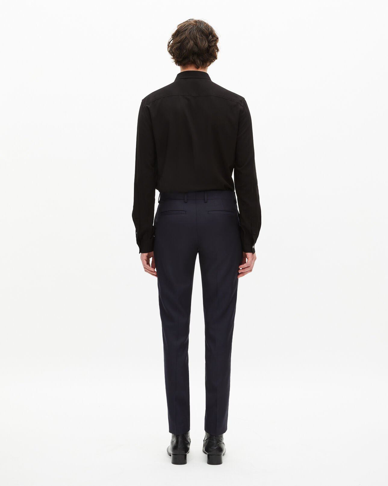 The Kooples HOMBRE DARK NAVY pantalones de traje de lana azul de corte entallado