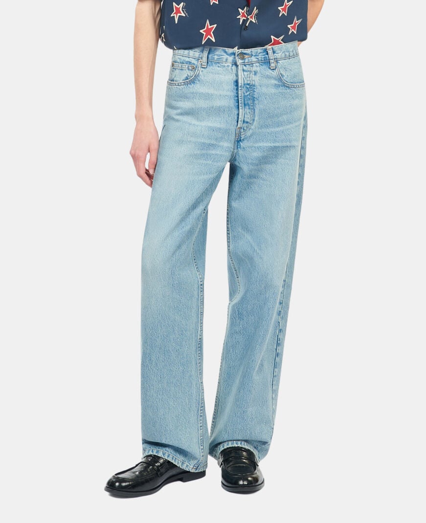 The Kooples HERREN BLUE/GREEN blaue jeans mit geradem bein