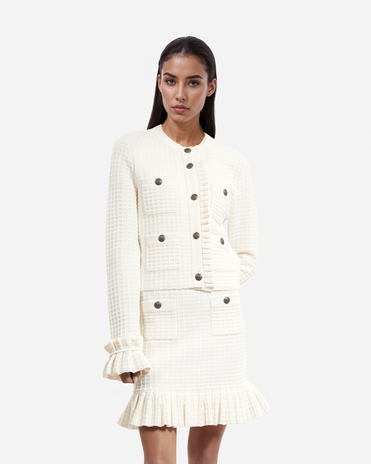 The Kooples DAMEN ECRU strickjacke ecru