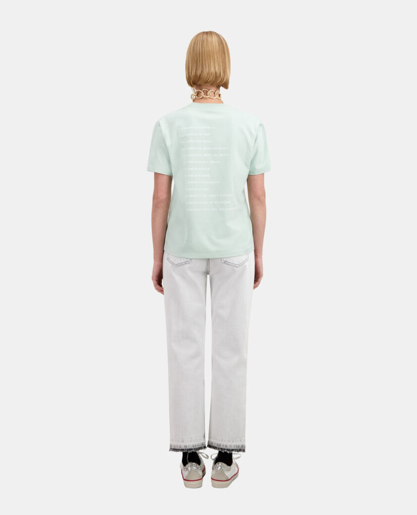 The Kooples WOMEN OCEAN women's light green what is t-shirt