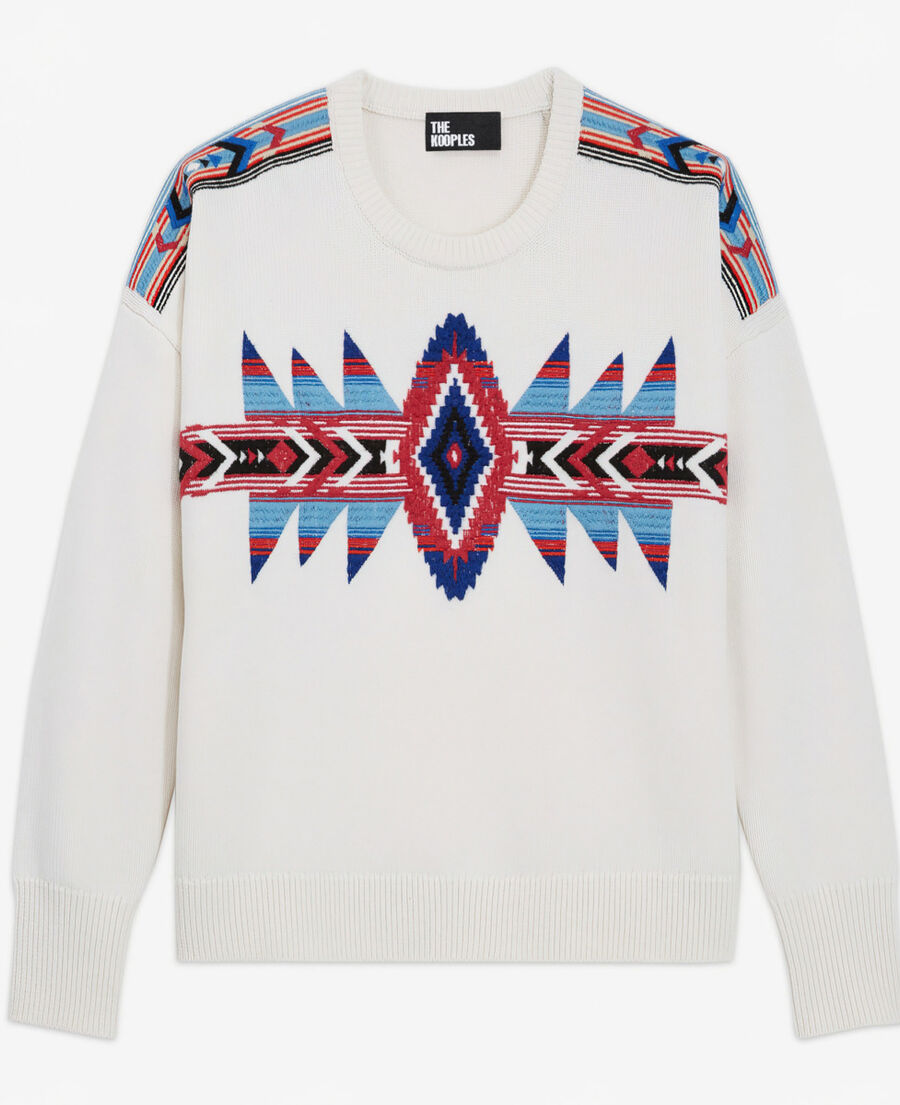 embroidered wool sweater