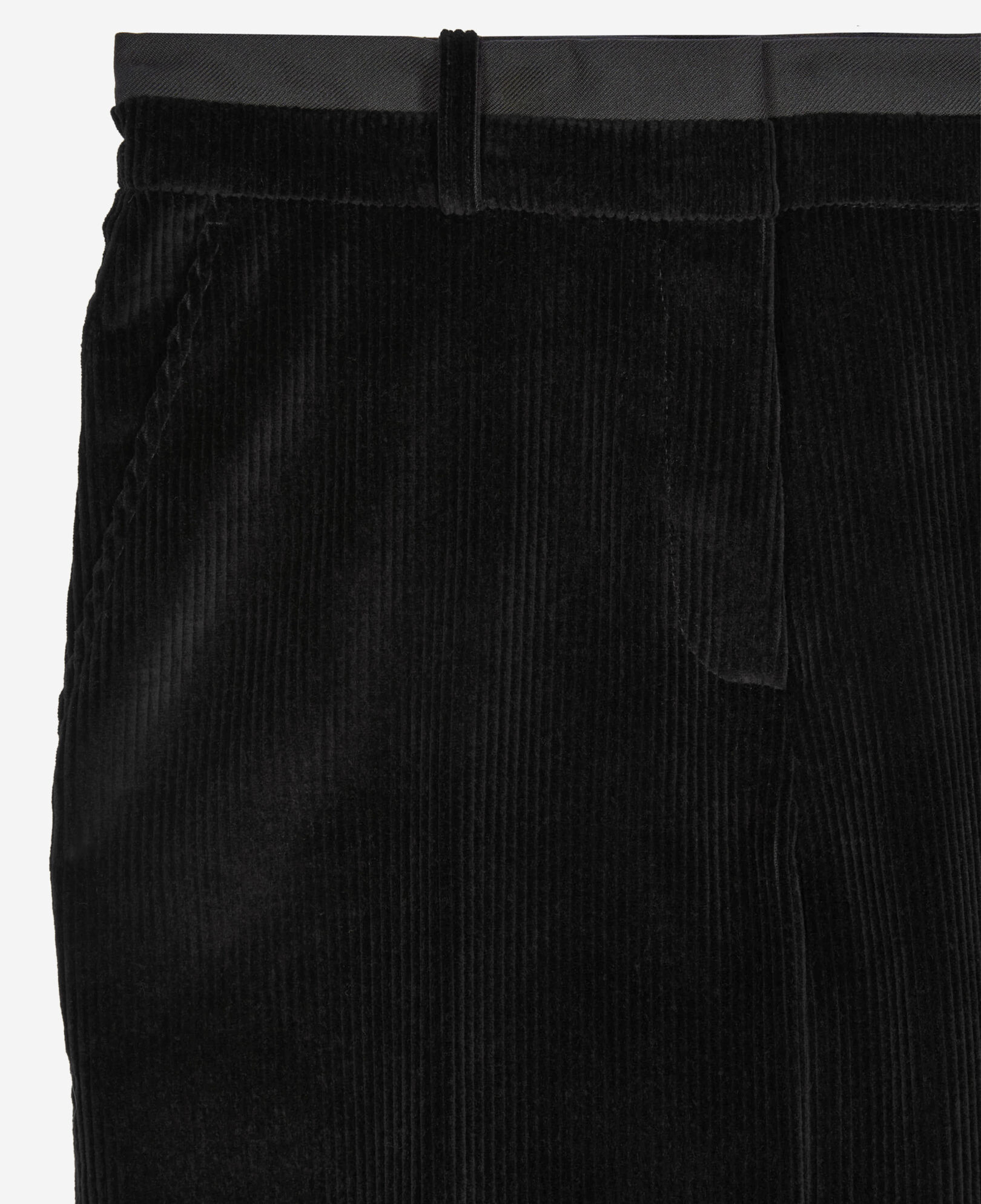 The Kooples MUJER BLACK pantalones rectos de pana negra de sastre