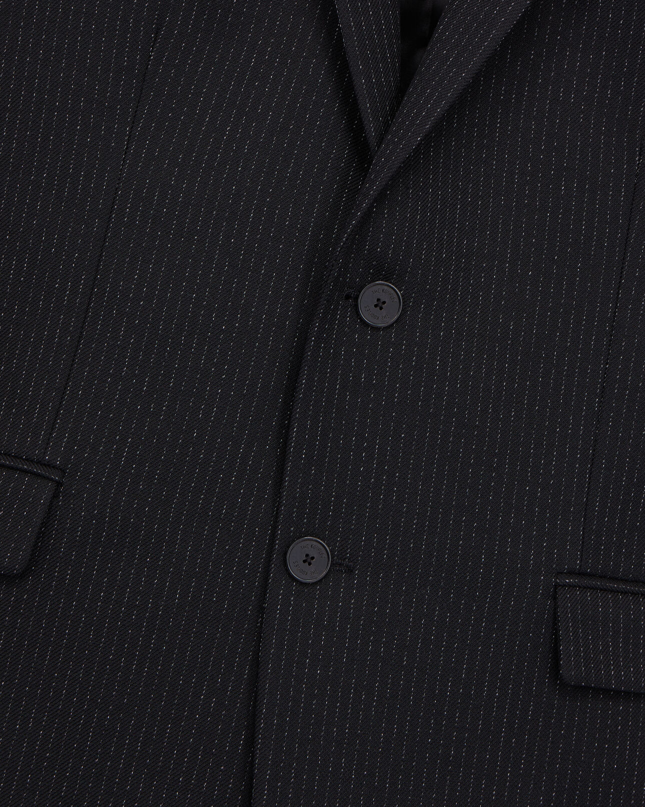 The Kooples MEN BLACK-ECRU black wool jacket with tennis stripes