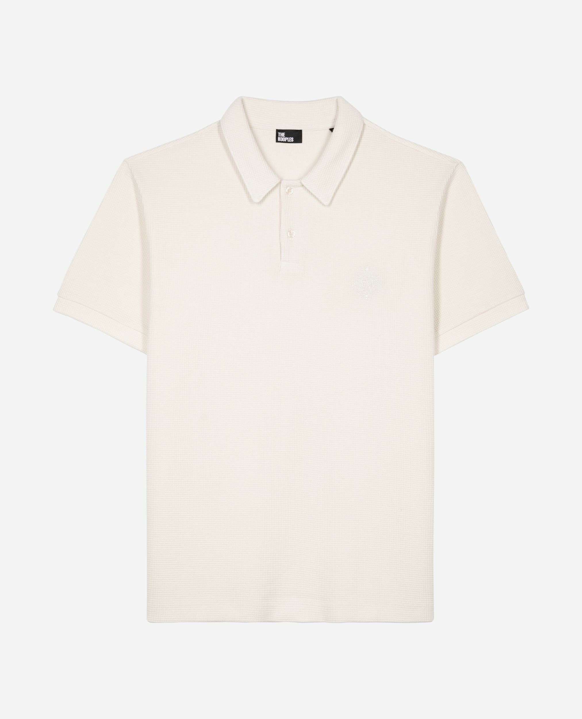 Polo en nid d'abeille avec blason écru, ECRU, hi-res image number null