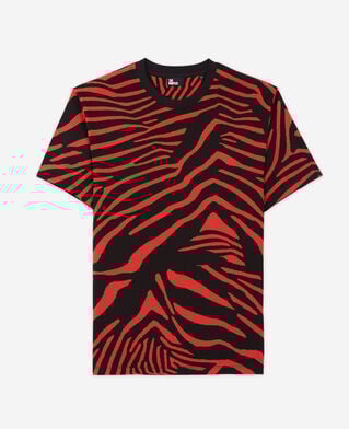 The Kooples H RED / BLACK men's red printed t-shirt