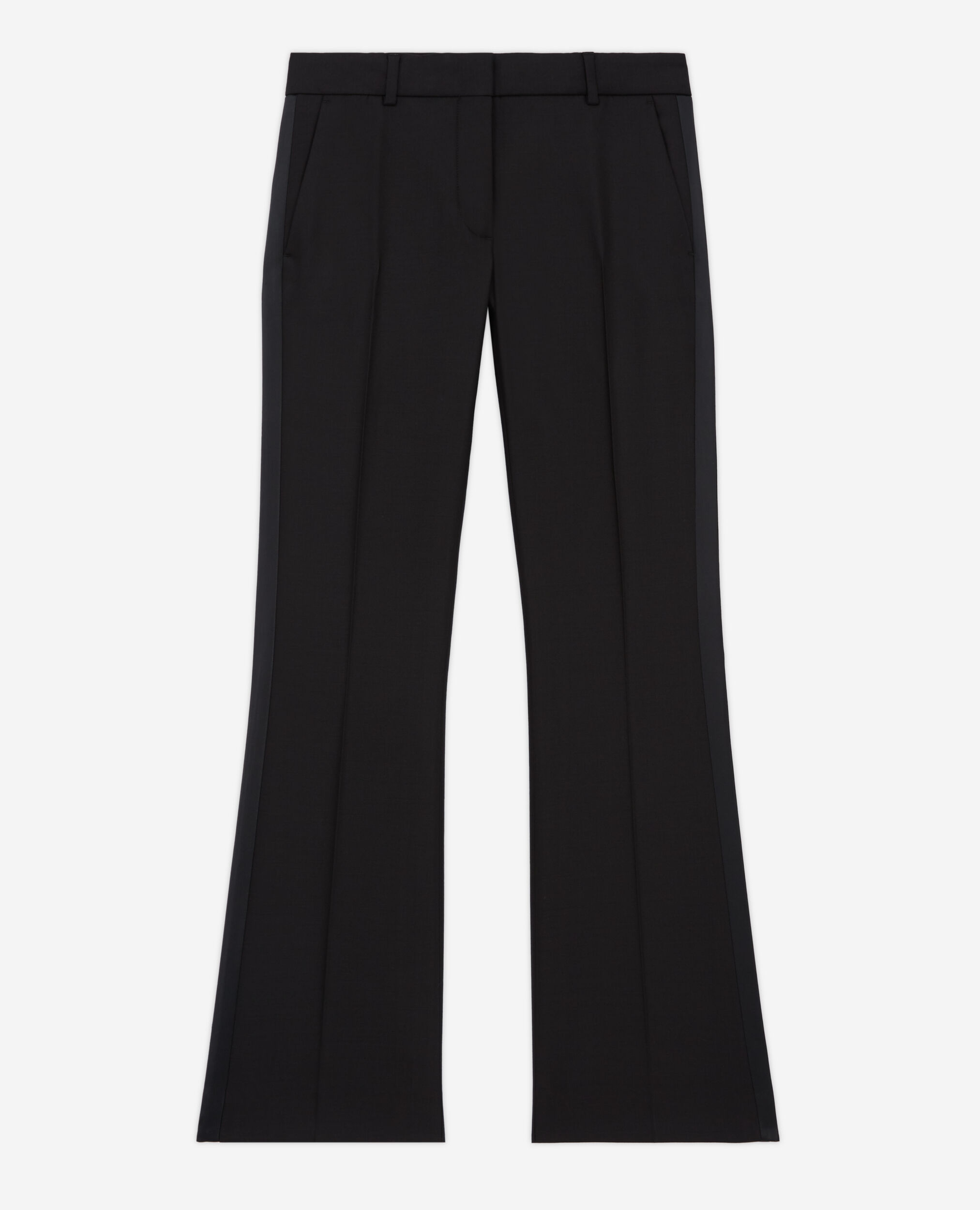 Black wool suit pants, BLACK, hi-res image number null