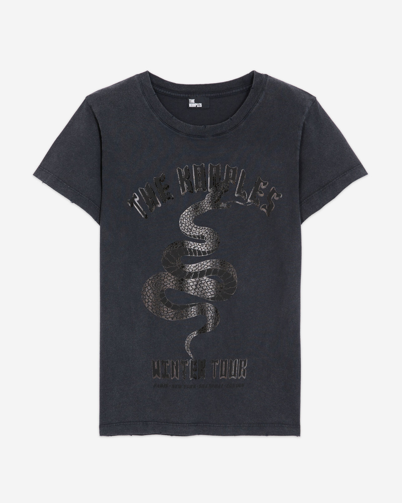 The Kooples FEMME BLACK t-shirt sérigraphié noir