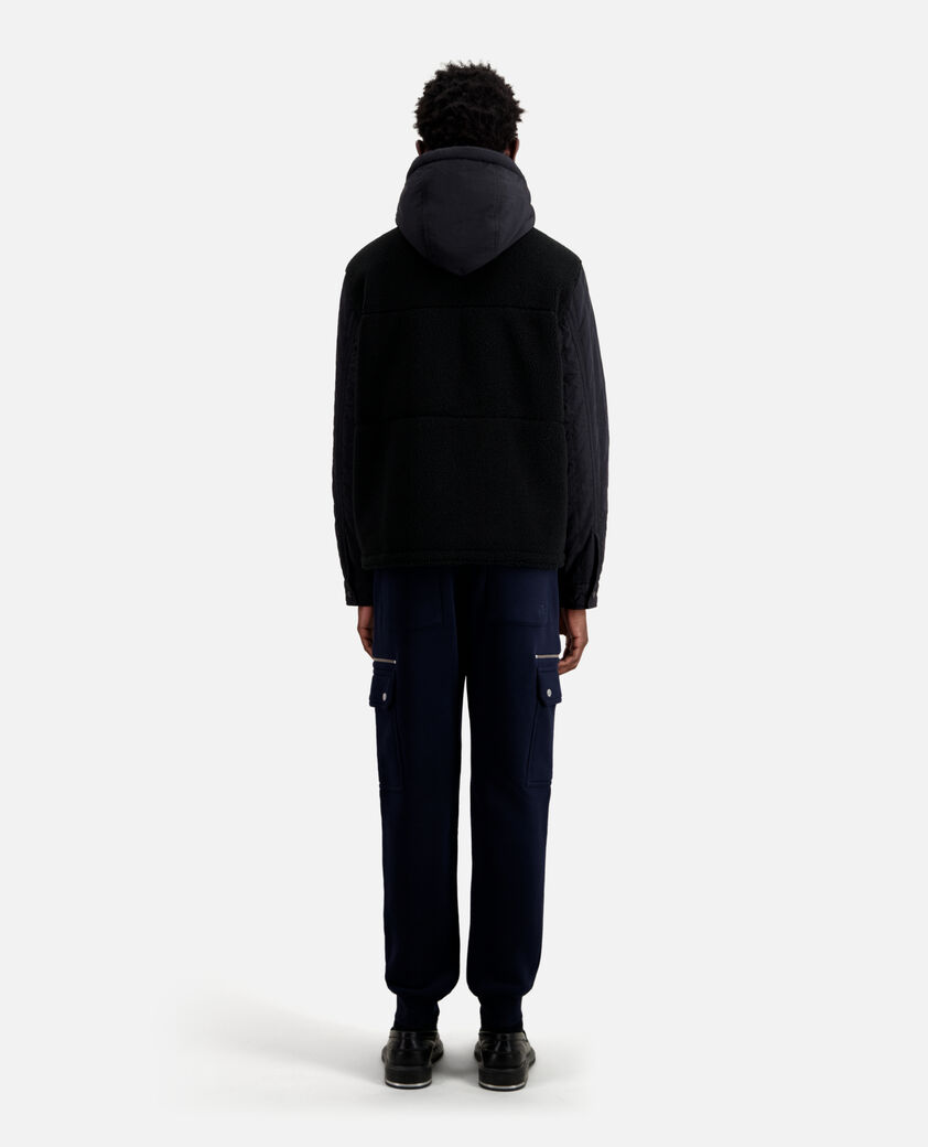 The Kooples HOMME BLACK blouson type surchemise sherpa noir