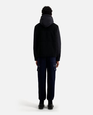 The Kooples HERREN BLACK schwarze hemdjacke aus sherpa