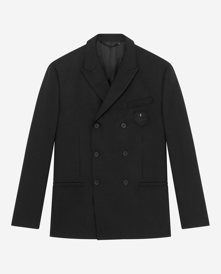 The Kooples HOMBRE BLACK chaqueta de fuerza cruzada con escudo negro
