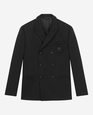 The Kooples HOMBRE BLACK chaqueta de fuerza cruzada con escudo negro