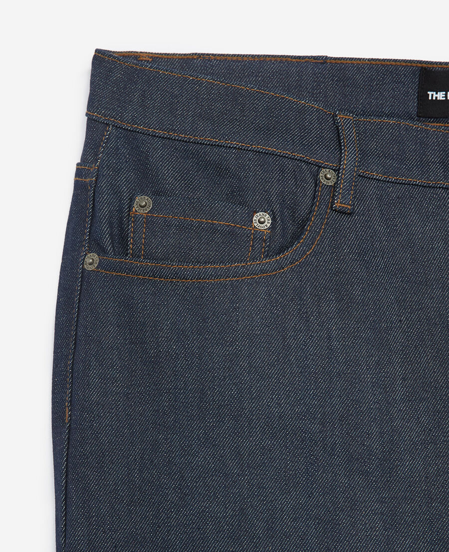 slim-fit dark blue vintage jeans