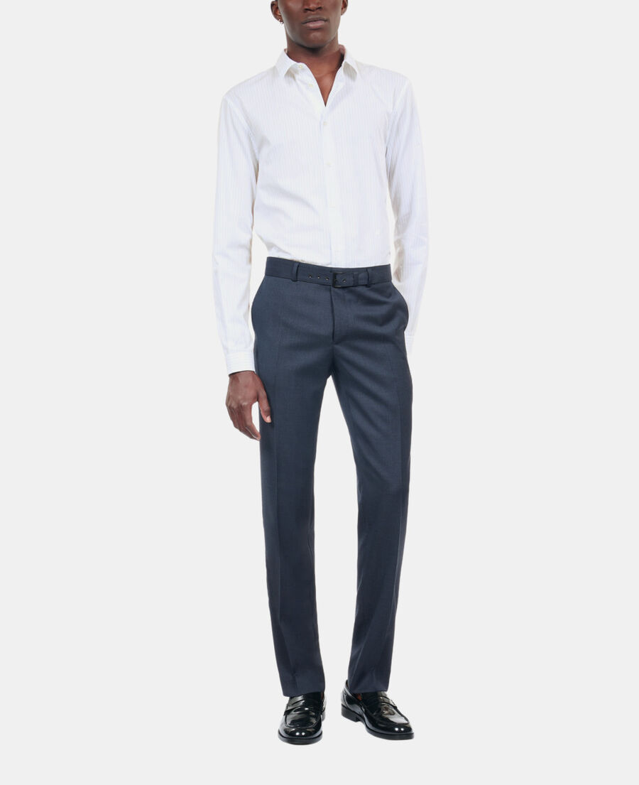 The Kooples H WHITE / BLUE white striped formal shirt