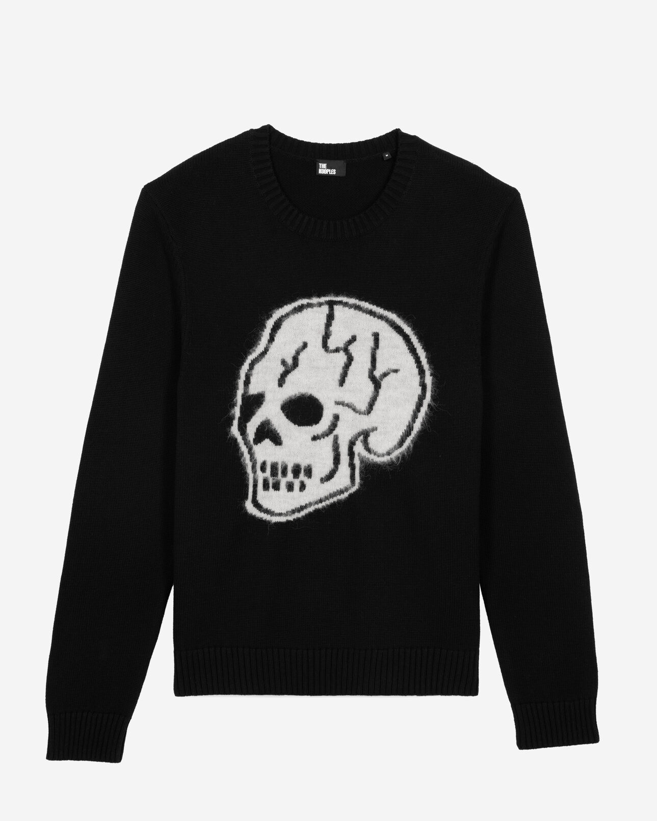 The Kooples HOMME BLACK-ECRU pull en coton noir