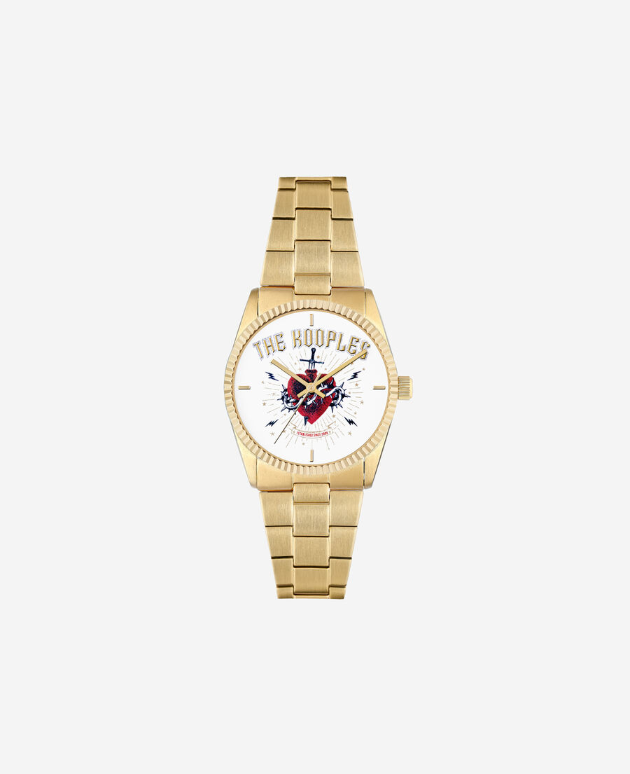 The Kooples MIXTA GOLD reloj heart - dagger