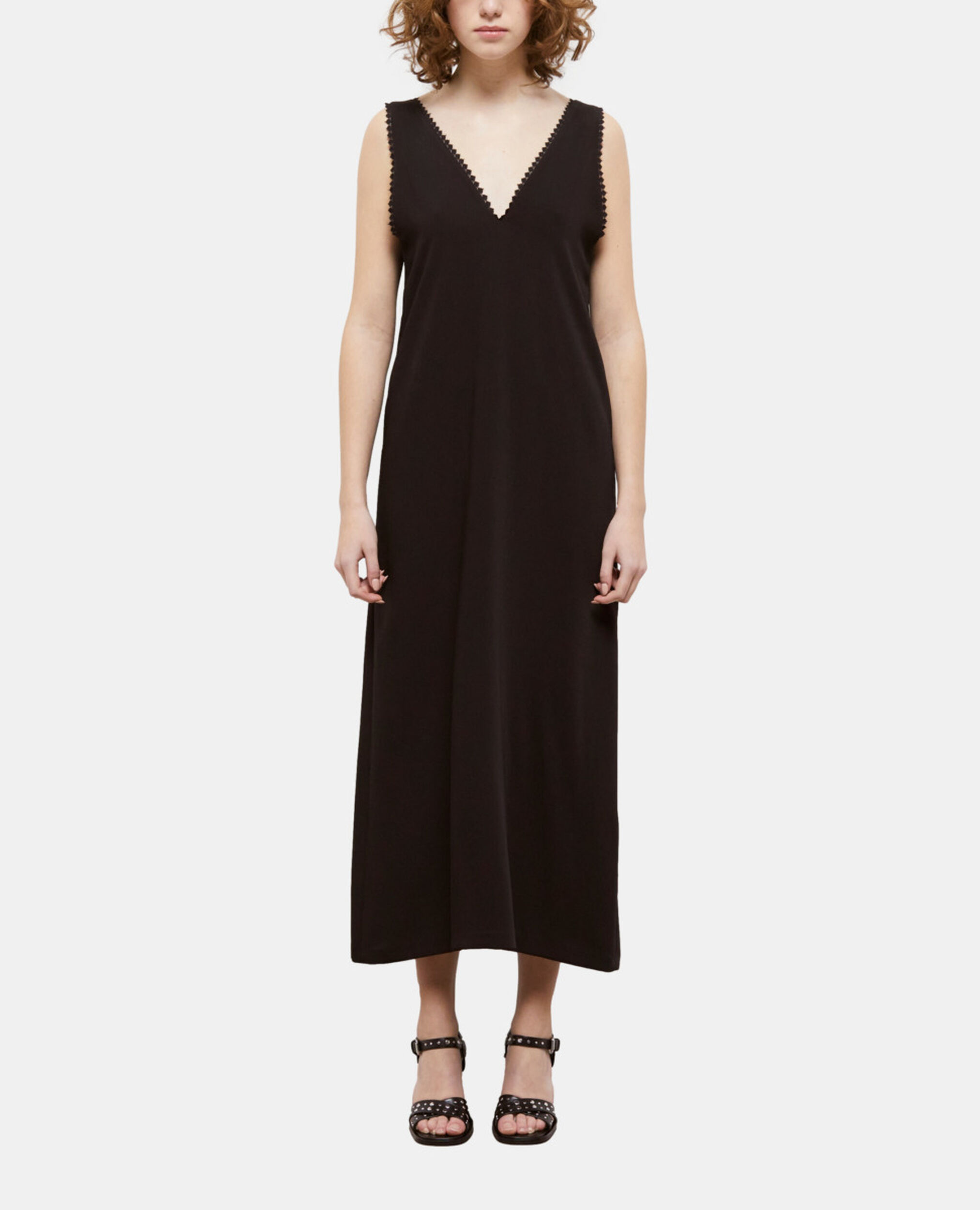Long black dress, BLACK, hi-res image number null