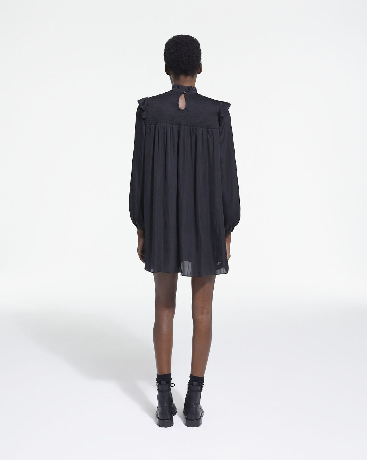 The Kooples FEMME BLACK robe courte noire