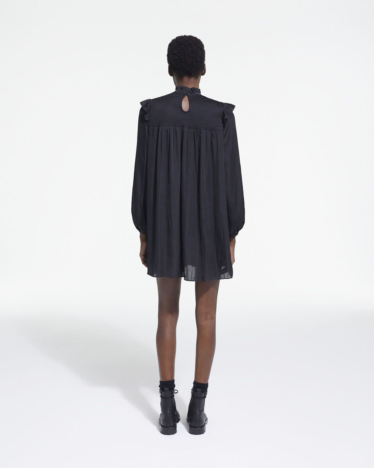 Robe courte noire, BLACK, hi-res image number null