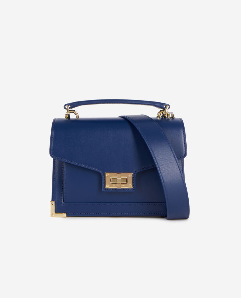 The Kooples FEMME NAVY sac emily small en cuir bleu marine